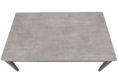 Salontafel MCW-M55, bijzettafel sofatafel massief hout HDF laminaat melamine 46x120x70cm betonlook bruine poten