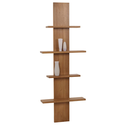 Teak wandplank MCW-M72, badkamerplank Hangplank, hoogwaardige B-kwaliteit teak (kernhout, 20-30 jaar), 51x56x15cm