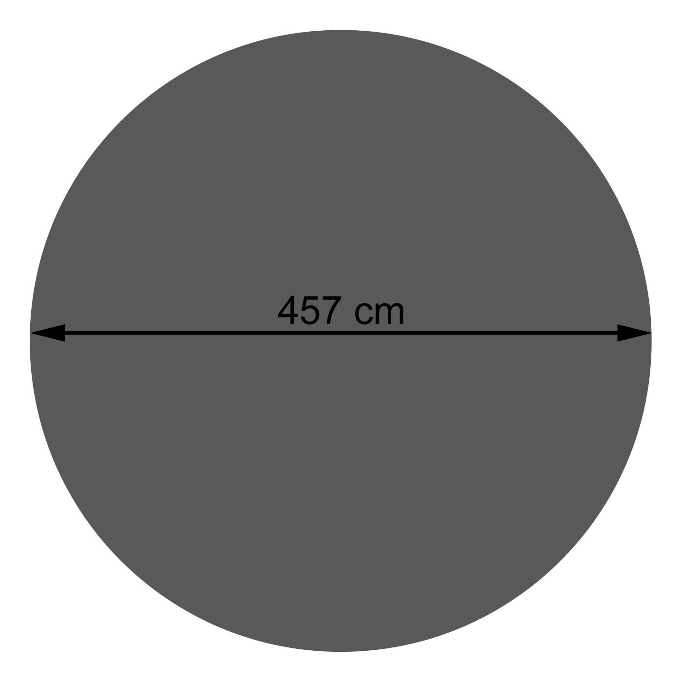 Zwembadafdekking Warmtezeil Afdekzeil Zonnezeil Zonnezeil, dikte: 200 µm ~ rond 4,57m zwart