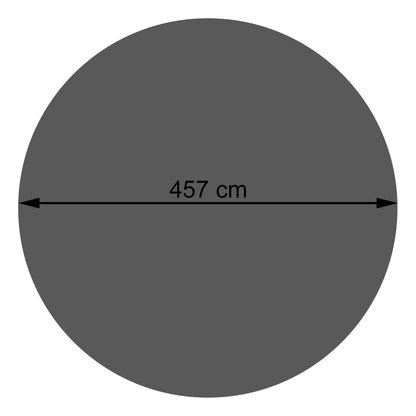 Zwembadafdekking Warmtezeil Afdekzeil Zonnezeil Zonnezeil, dikte: 200 µm ~ rond 4,57m zwart