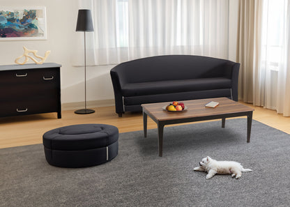 Salontafel MCW-M55, bijzettafel sofatafel massief hout HDF laminaat melamine 46x120x70cm sheesham hout look donkere poten