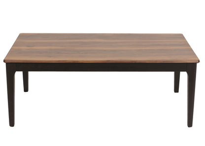 Salontafel MCW-M55, bijzettafel sofatafel massief hout HDF laminaat melamine 46x120x70cm sheesham hout look donkere poten