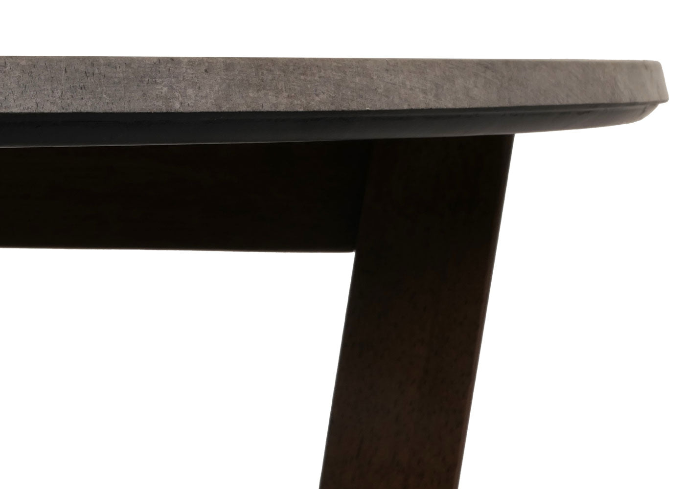 Salontafel MCW-M61, bijzettafel sofatafel, massief hout HPL laminaat melamine Ø80cm, betonlook, donker frame