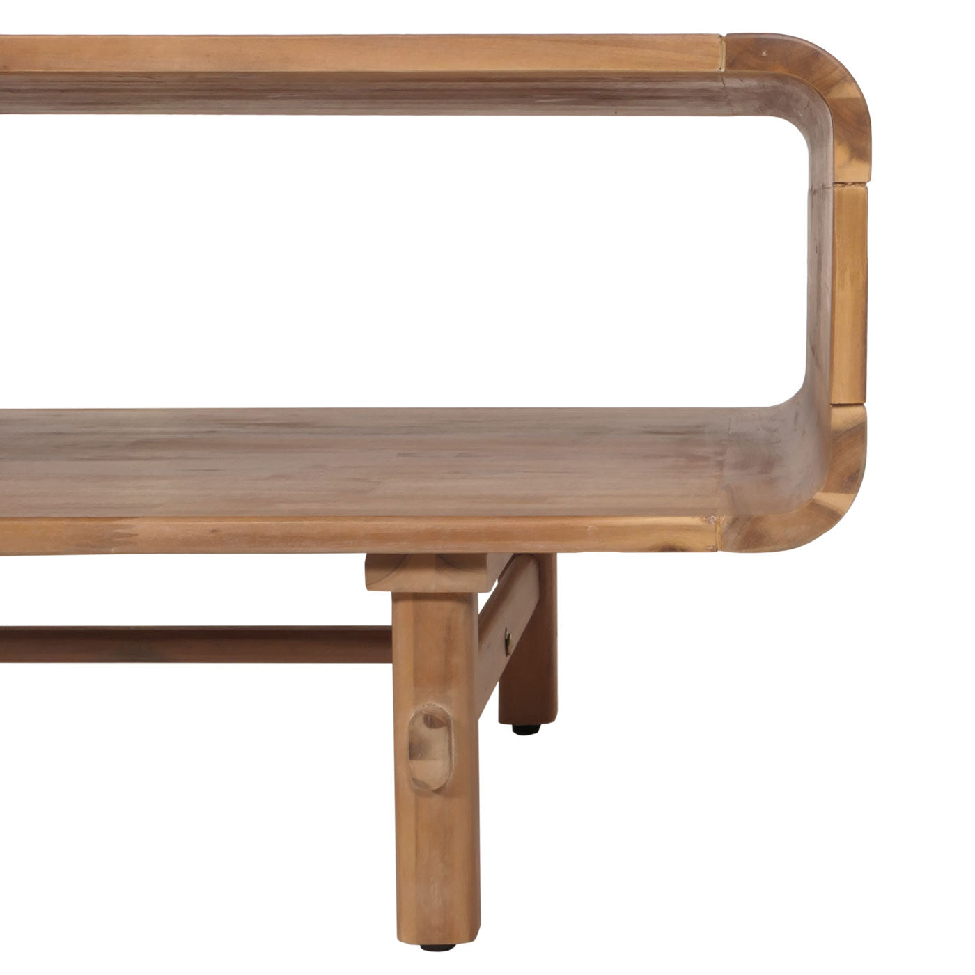 Salontafel MCW-M47, woonkamertafel bijzettafel sofatafel, lade, acacia massief hout gebeitst 44x125x60cm 25kg