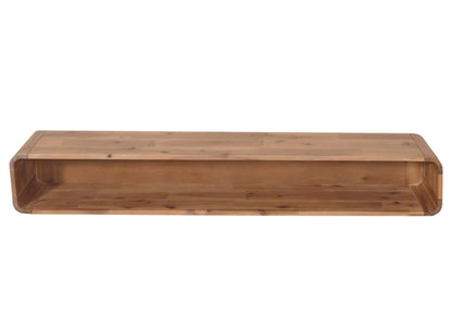 Wandplank MCW-M47, hangende plank Zwevende plank, plank, acacia massief hout gebeitst 160cm 9kg