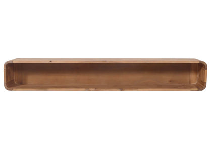 Wandplank MCW-M47, hangende plank Zwevende plank, plank, acacia massief hout gebeitst 160cm 9kg