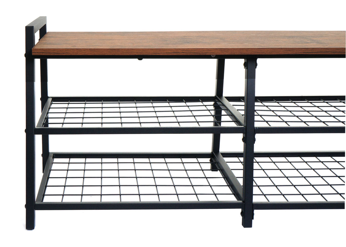 Salontafel MCW-A27, woonkamertafel bijzettafel sofatafel, metalen legplank 3D structuur 46x110x60cm, wild eiken look