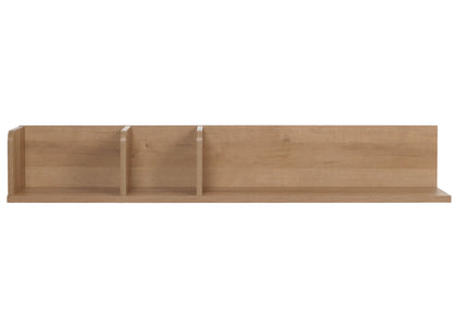 Wandplank MCW-M48, Hangplank Houten plank Zwevende plank, 3 vakken Massief mangohout 20x120x21cm ~ naturel