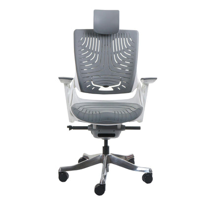 Bureaustoel MERRYFAIR Wau 2b, bureaustoel draaistoel, harde kuip, ergonomisch ~ grijs