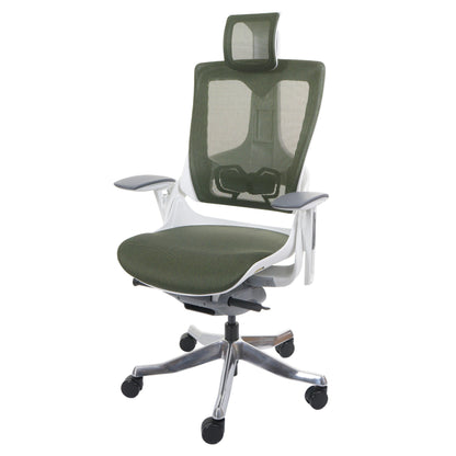 Bureaustoel MERRYFAIR Wau 2, bureaustoel draaistoel, bekleed/mesh, ergonomisch ~ groen