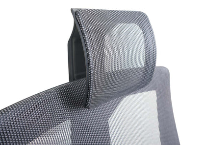 Bureaustoel MERRYFAIR Wau 2, bureaustoel draaistoel, bekleed/mesh, ergonomisch ~ zwart-grijs, zwart frame