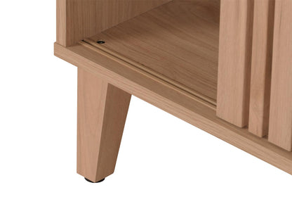 Salontafel MCW-M48, salontafel sofatafel, mango massief hout 52x114x59cm ~ beige, lade grijs
