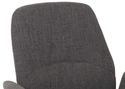 Set van 6 vergaderstoelen MCW-K23, bezoekersstoel gestoffeerde stoel draaibare armleuningen in hoogte verstelbaar stof/textiel ~ donkergrijs