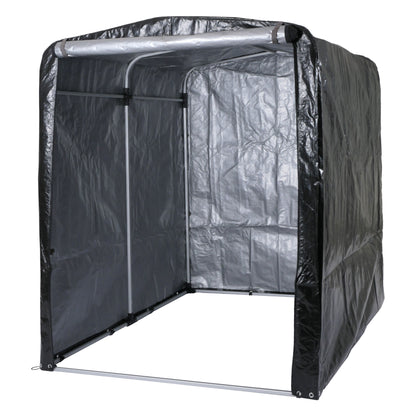 Tuinhuisje MCW-N61, tuinhuisje gereedschap tuinhuisje, aluminium UV-bescherming waterdicht, 201x157x201cm ~ antraciet