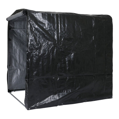 Tuinhuisje MCW-N61, tuinhuisje gereedschap tuinhuisje, aluminium UV-bescherming waterdicht, 201x157x201cm ~ antraciet