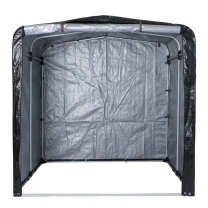 Tuinhuisje MCW-N61, tuinhuisje gereedschap tuinhuisje, aluminium UV-bescherming waterdicht, 201x201x201cm ~ antraciet