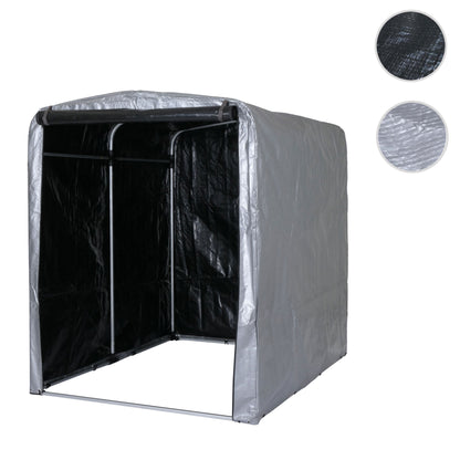 Tuinhuisje MCW-N61, tuinhuisje gereedschap tuinhuisje, aluminium UV-bescherming waterdicht, 201x157x201cm ~ zilver
