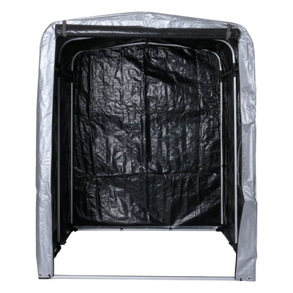 Tuinhuisje MCW-N61, tuinhuisje gereedschap tuinhuisje, aluminium UV-bescherming waterdicht, 201x157x201cm ~ zilver