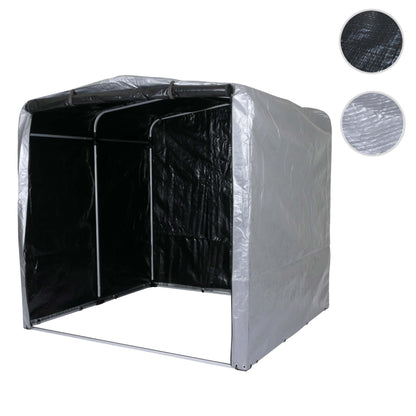 Tuinhuisje MCW-N61, tuinhuisje gereedschap tuinhuisje, aluminium UV-bescherming waterdicht, 201x201x201cm ~ zilver