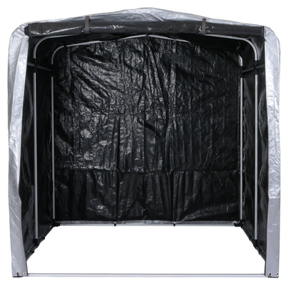 Tuinhuisje MCW-N61, tuinhuisje gereedschap tuinhuisje, aluminium UV-bescherming waterdicht, 201x201x201cm ~ zilver