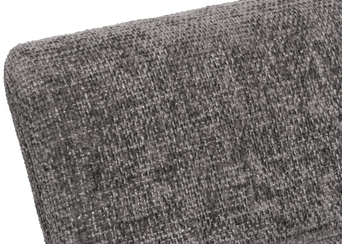 Bank MCW-G55, eetkamerbank, geborsteld roestvrij staal stof/textiel chenille Oeko-Tex, 180cm ~ donkergrijs