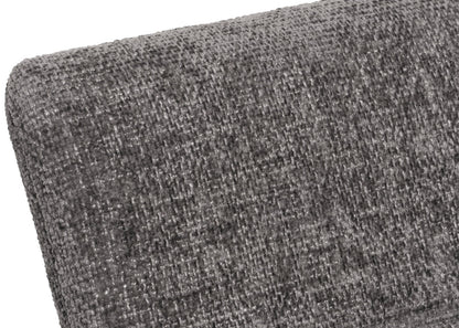 Bank MCW-G55, eetkamerbank, geborsteld roestvrij staal stof/textiel chenille Oeko-Tex, 180cm ~ donkergrijs