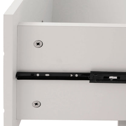 Salontafel MCW-N89, bijzettafel sofatafel, laden deuren vakken visgraatmotief melamine hout, 42x103x60cm ~ wit