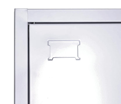 Archiefkast MCW-L60, stalen multifunctionele kast, locker kledingstang afsluitbaar, metaal 185x90x45cm, grijs