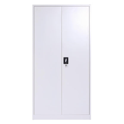 Archiefkast MCW-L60, stalen multifunctionele kast, locker kledingstang afsluitbaar, metaal 185x90x45cm, grijs