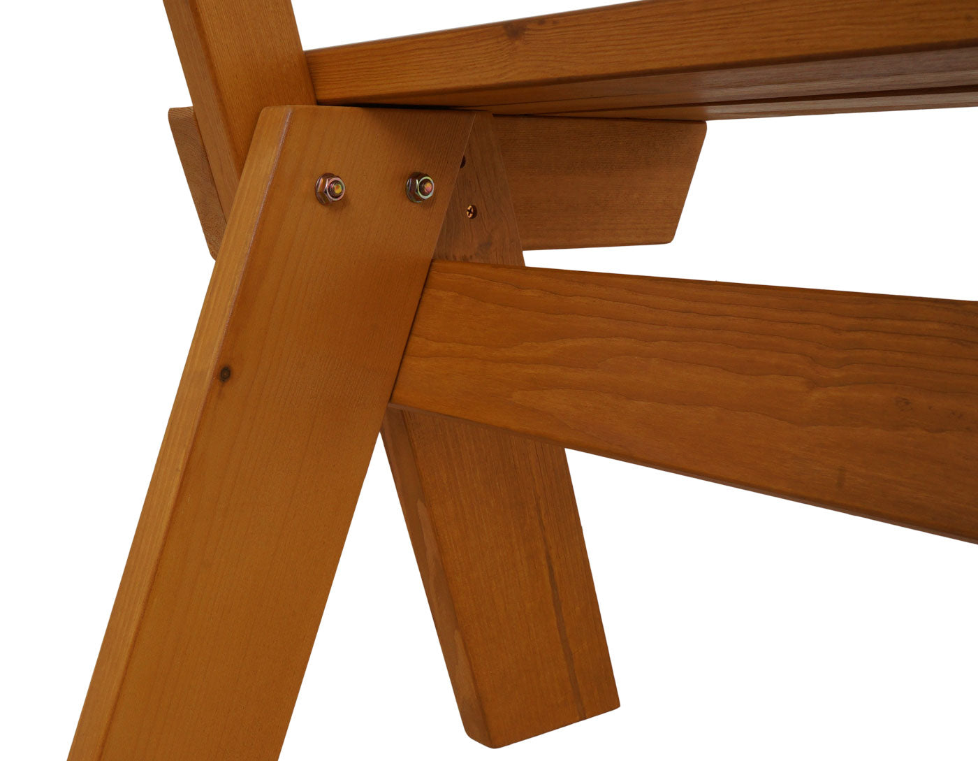 Tuinbank MCW-L66, houten parkbank, gastronomische kwaliteit, massief hout 148cm ~ honingkleurig