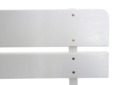 Tuinbank MCW-L66, houten parkbank, horecakwaliteit, massief hout 148cm ~ wit