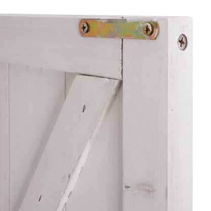 Tuinkast met werkblad MCW-L69, planttafel, outdoor sparrenhout MVG-gecertificeerd 86x104x52cm ~ wit