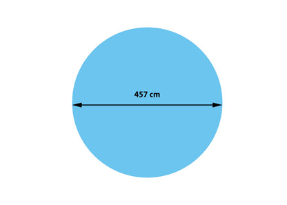 Zwembadafdekking Warmtezeil Afdekzeil Zonnezeil Zonnezeil, dikte: 400 µm ~ rond 4,57m blauw