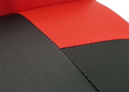 Bureaustoel MCW-N63, bureaustoel gamestoel directiestoel bureaustoel, 180kg belastbaar, kunstleer zwart/rood