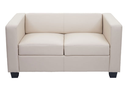 2-zits bank loungebank Lille ~ leder, crème