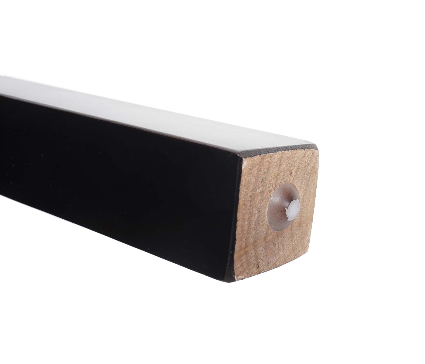 Bank Gestoffeerde bank Bank M37 kunstleer ~ 180x43x49 cm glanzend zwart, donkere poten
