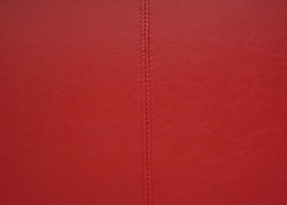 Bank Gestoffeerde bank Bank M37 kunstleer ~ 180x43x49 cm glanzend rood, donkere poten