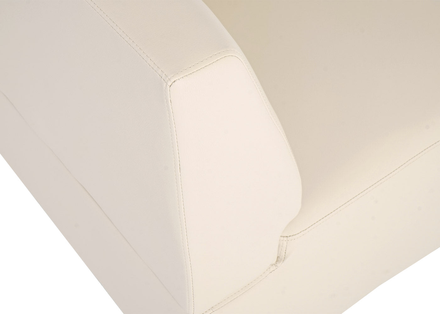 Modulaire hoekeenheid Lyon, kunstleer ~ crème