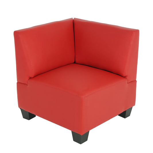 Modulaire hoekeenheid Lyon, kunstleer ~ rood
