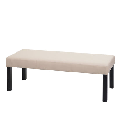 Bank Gestoffeerde bank Bank M37 kunstleer ~ 120x43x49 cm crème, donkere poten