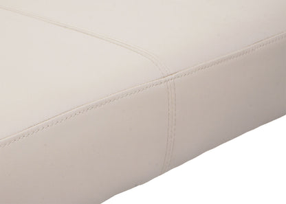Bank Gestoffeerde bank Bank M37 kunstleer ~ 120x43x49 cm crème, donkere poten