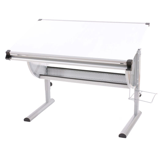 Bureau voor kinderen/jongeren Bureau voor scholen Bureau voor kantoren Oxford, in hoogte verstelbaar, kantelbaar ~ wit