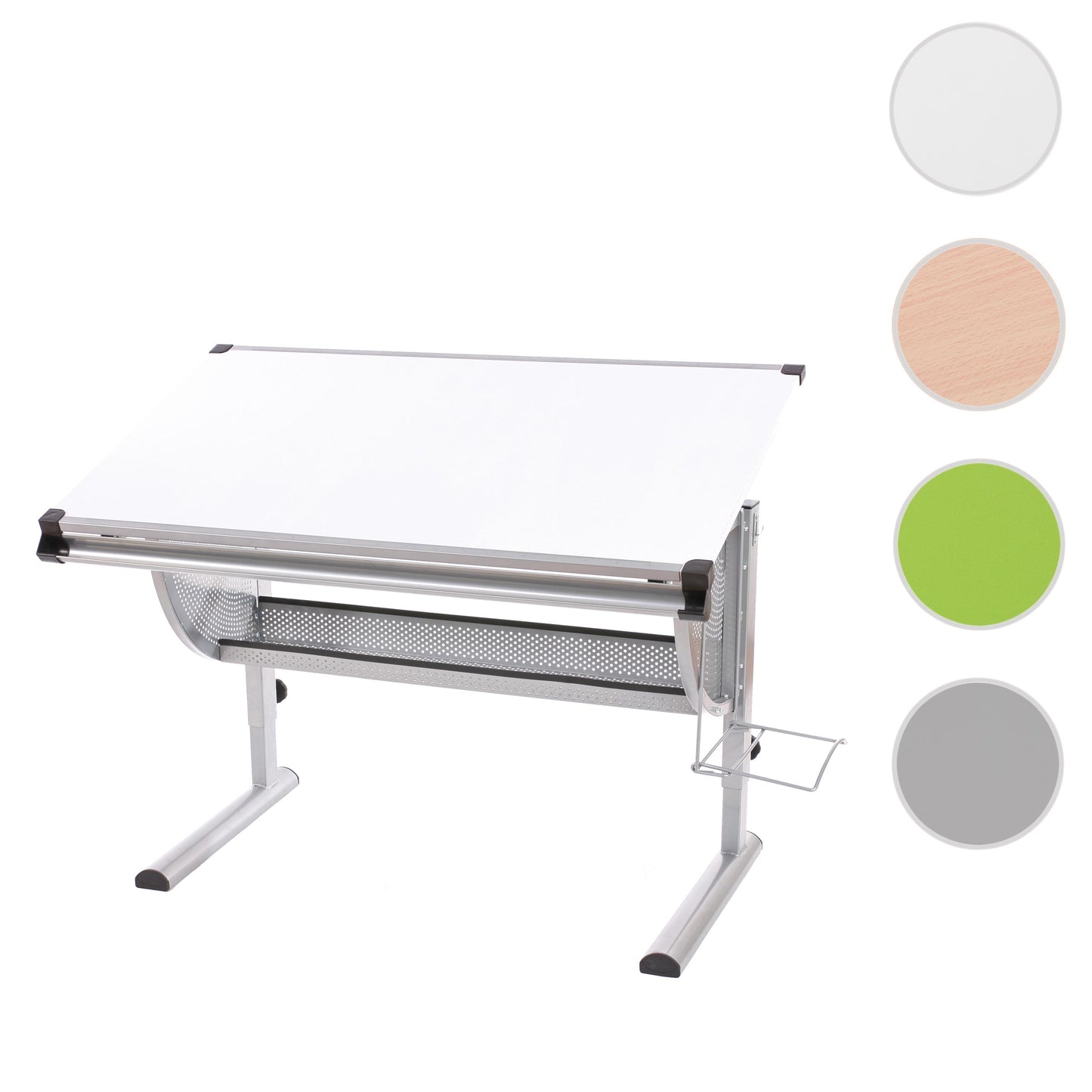 Bureau voor kinderen/jongeren Bureau voor scholen Bureau voor kantoren Oxford, in hoogte verstelbaar, kantelbaar ~ wit