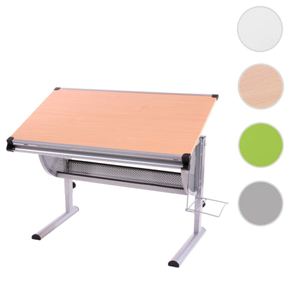Bureau voor kinderen/jongeren Bureau voor studenten Bureau voor kantoor Oxford, in hoogte verstelbaar, kantelbaar ~ naturel, beuken