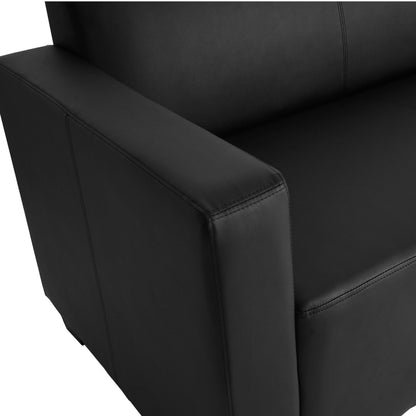 2-zits bank Lyon loungebank kunstleer ~ zwart