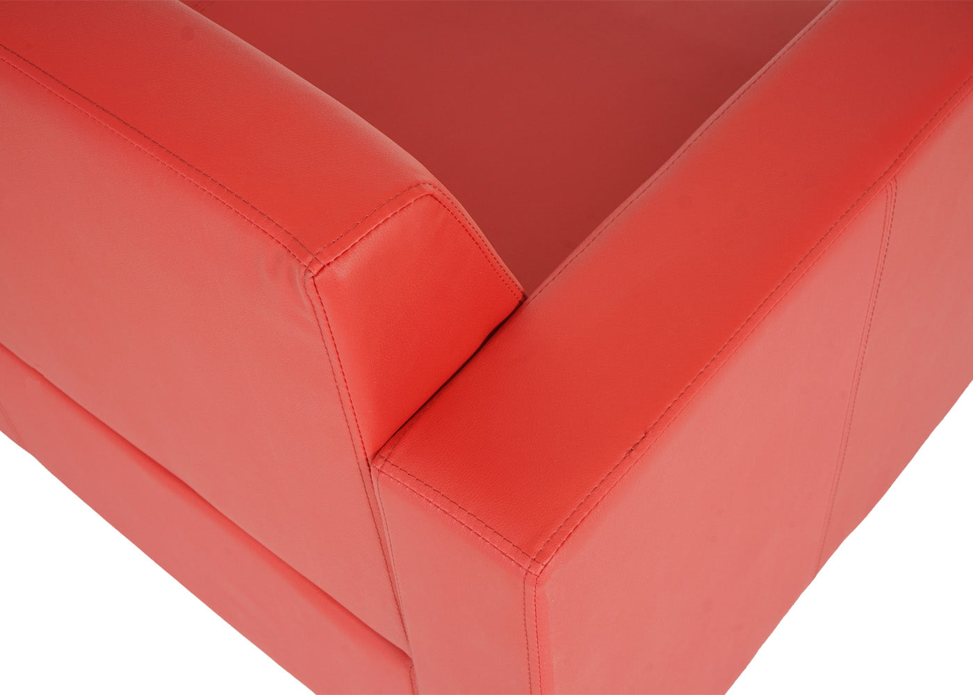 2-zits bank Lyon loungebank kunstleer ~ rood