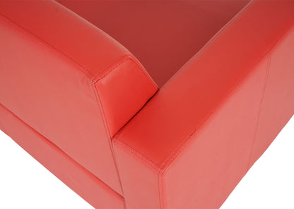 2-zits bank Lyon loungebank kunstleer ~ rood