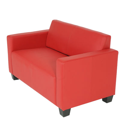 2-zits bank Lyon loungebank kunstleer ~ rood