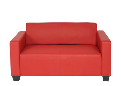 2-zits bank Lyon loungebank kunstleer ~ rood