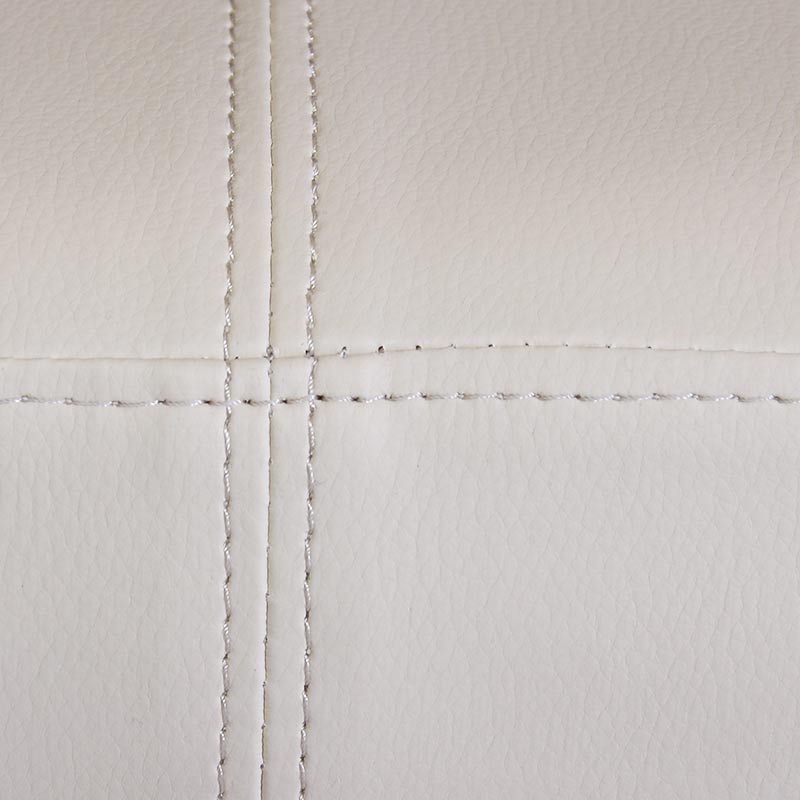 Bank Gestoffeerde bank Bank M37 kunstleer ~ 120x43x49 cm crème, lichtgekleurde poten